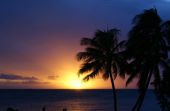 Couché de soleir à Noumea - Nouvelle-Calédonie