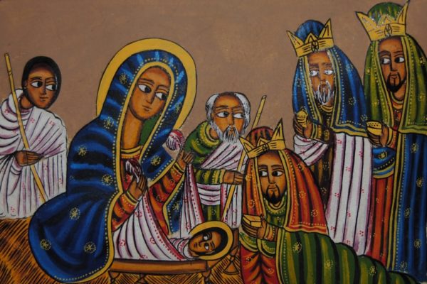 Christmas traditions in Ethiopia - Jesus Nativity Illustration