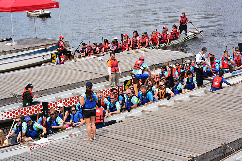 People at a Vancouver Dragon Boat Regatta