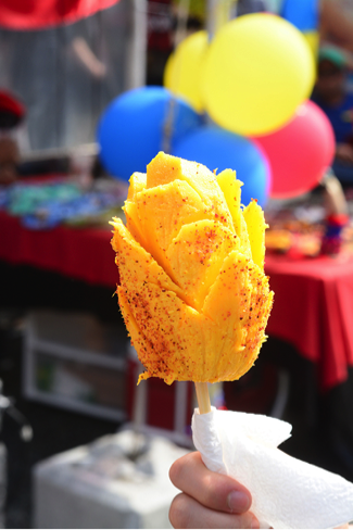 Frozen mango at Carnaval del Sol