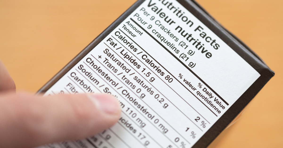 Nutrition label